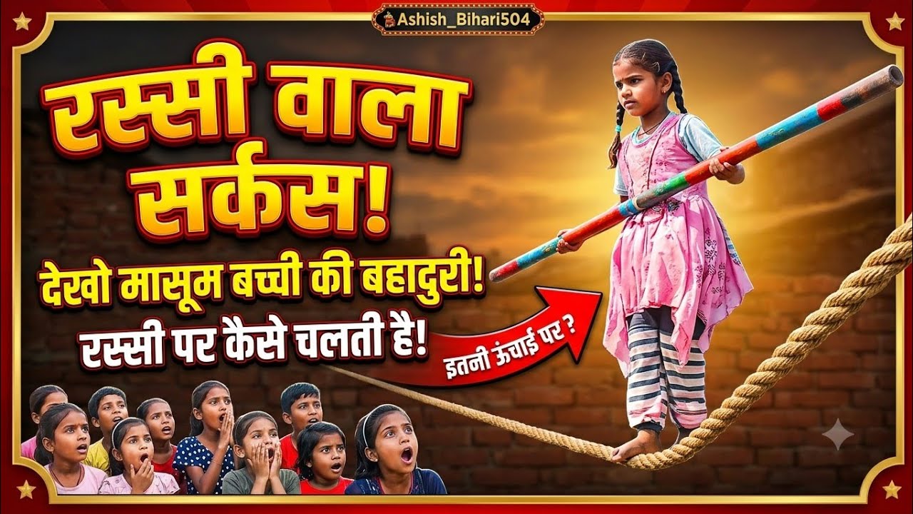 रस्सी पर किस तरह चलती है सर्कस वाली लड़की 😯 #shorts world famous circus #circus#ashish_bihari504 