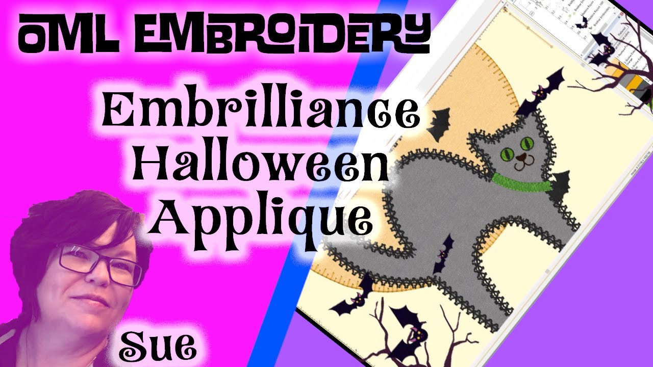 Embrilliance+Accuquilt:  ith Applique for Halloween Embroidery