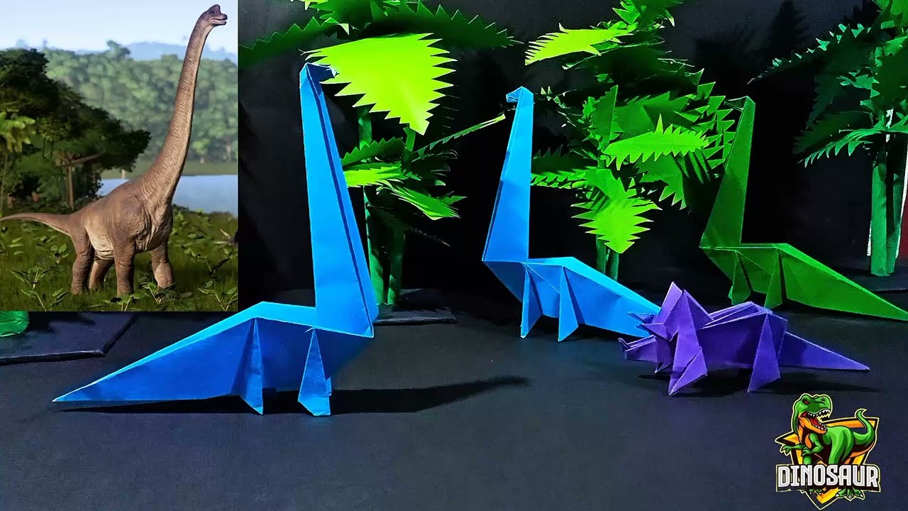 Tutorial Membuat Brachiosaurus Dari Kertas Origami