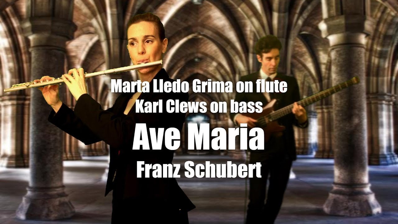 Ave Maria by Franz Schubert (flute and bass duet) - Marta Lledo Grima on flute, Karl Clews on bass
