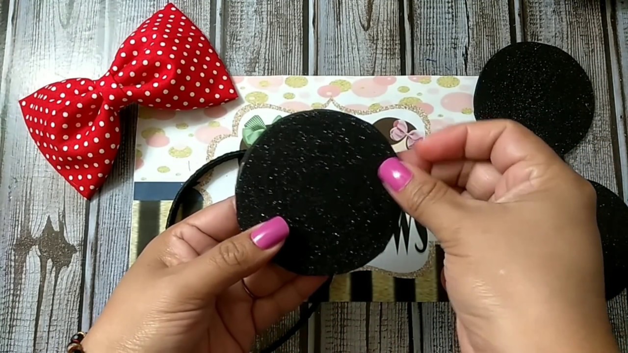 DIY DIADEMA DE MINNIE MOUSE MUY FACIL DE HACER | MINNIE HEADBAND