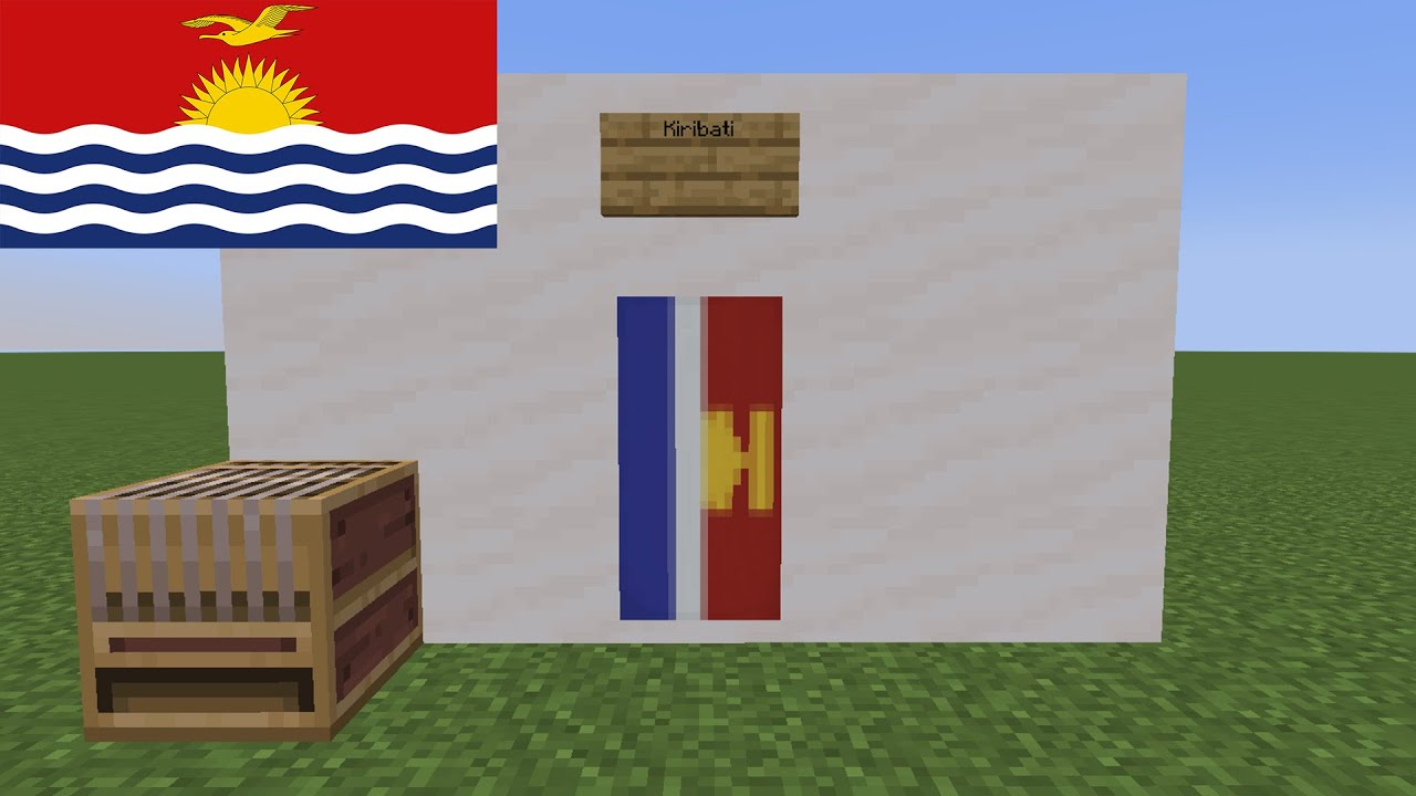 How to Make Kiribati's Flag in Minecraft