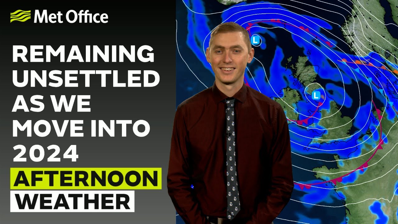 31/12/23 – Showers and clear spells – Afternoon Weather Forecast UK – Met Office Weather