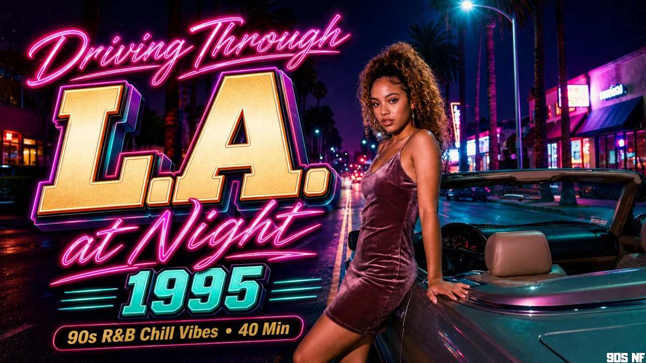 Cruising Through L.A. at Night 1995 🚘 90s R&B Chill Vibes (40 Min)