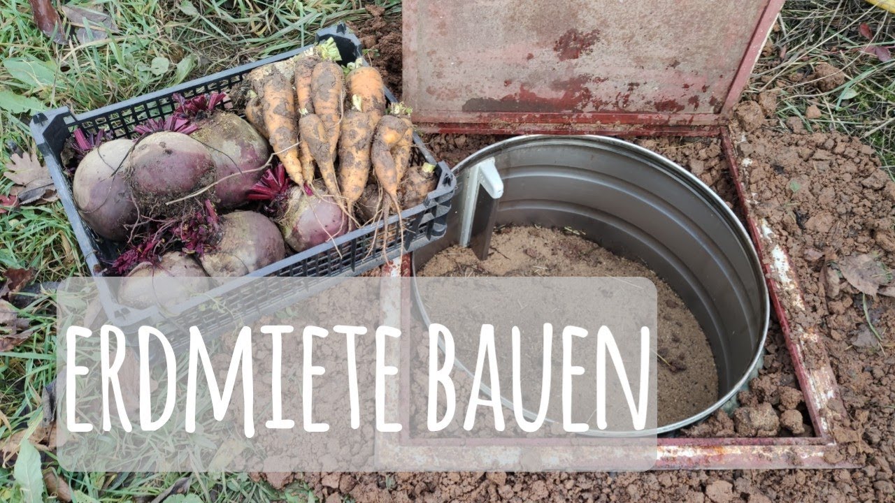 DIY Erdmiete aus Wäschetrommel einfach selbst bauen | Erdlager | Erdkühlschrank