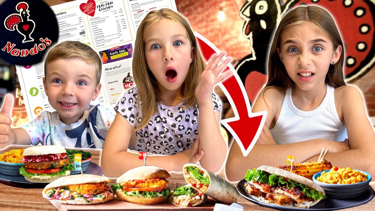 Едим ВСЕ из меню NANDOS, что мы НИКОГДА не пробовали!