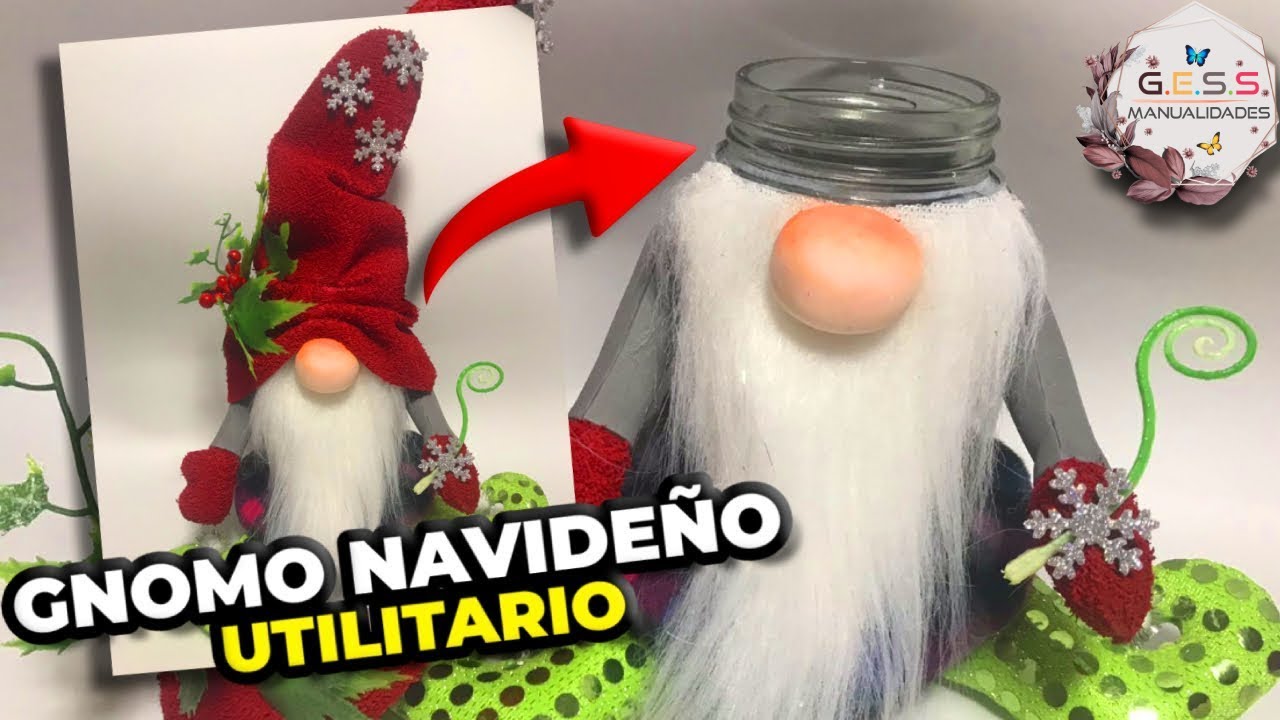 🧝 Como Hacer un Gnomo NAVIDEÑO UTILITARIO en Foami