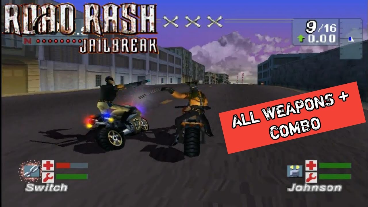Road Rash Jailbreak - All Weapons + Combo
