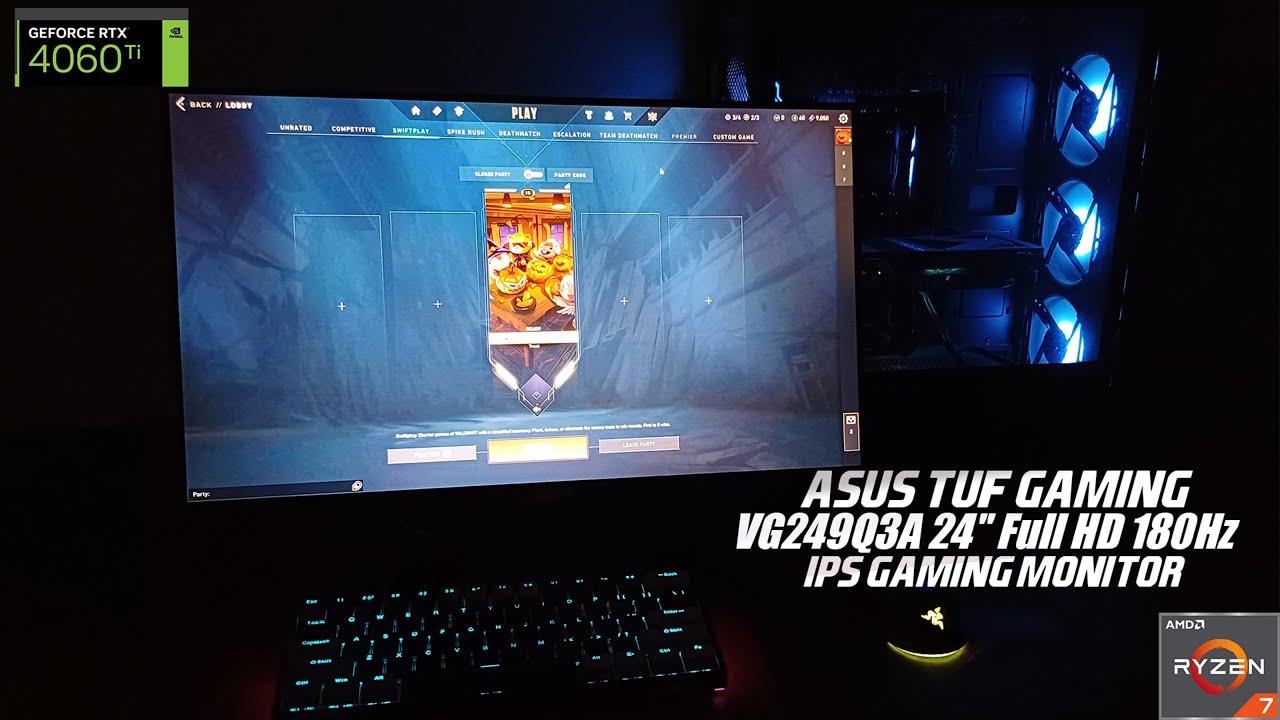 POV VALORANT Gameplay | Asus TUF Gaming VG249Q3A 24'' Full HD 180Hz IPS Gaming Monitor | RTX 4060 Ti