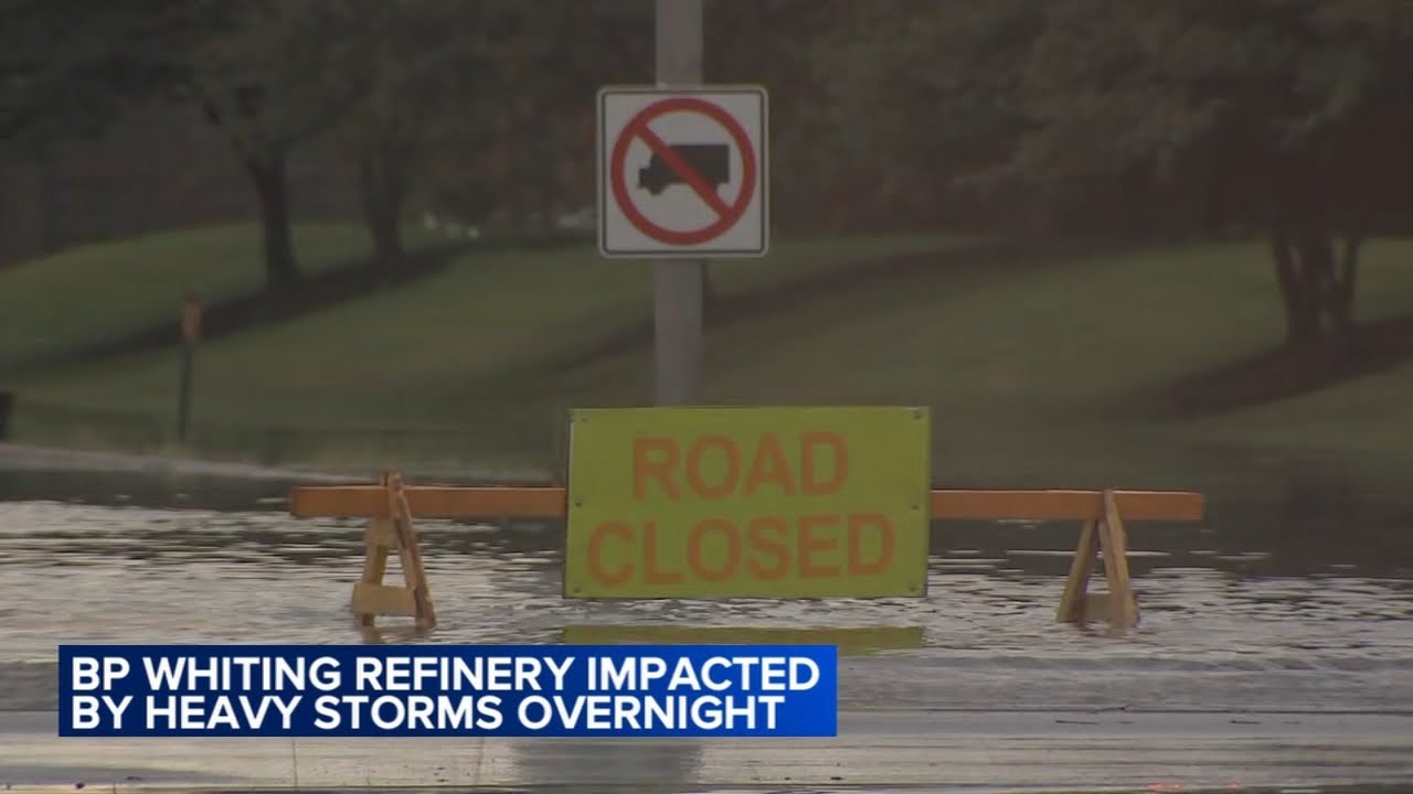 Rain floods basements in NW Indiana, impacts Whiting BP refinery