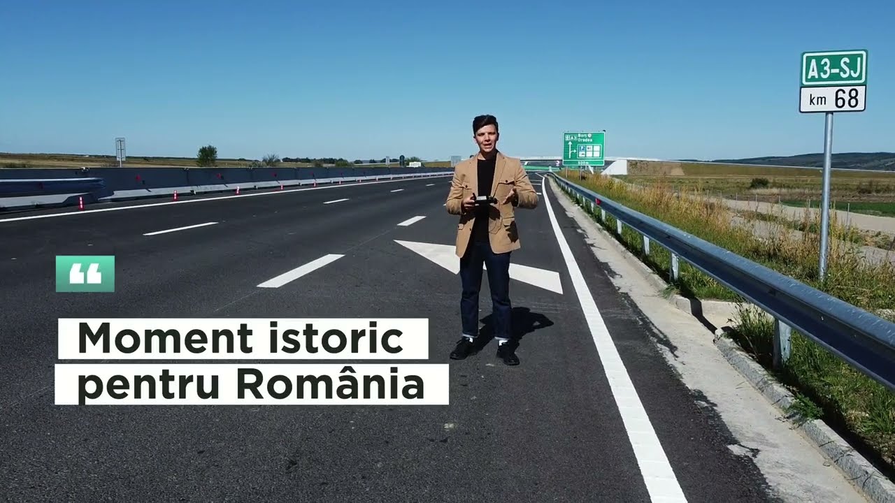 DRONA: AUTOSTRADA TRANSILVANIA  A3 NUSFALAU-SUPLACU DE BARCAU / 1000km de autostrada