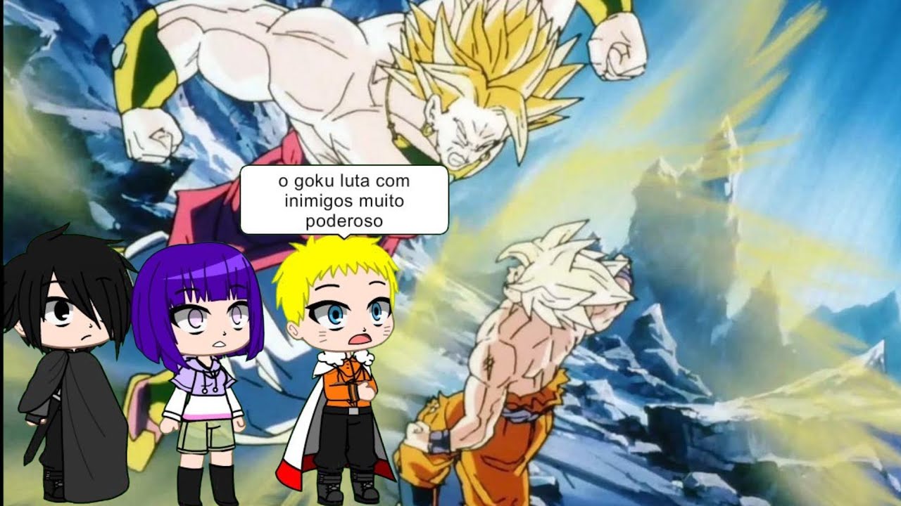 Familia Uzumaki e Uchiha reagindo a goku vs Broly Z(pedido de um amigo)