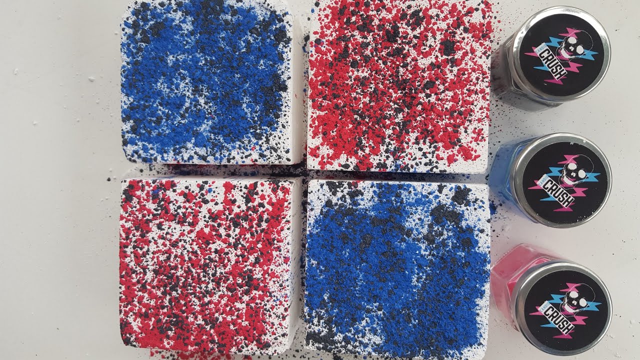 Colorful 8 Blocks Prosource & Spri Gym Chalk Comparison Crumbling Soft & Powdery ASMR Crunchy