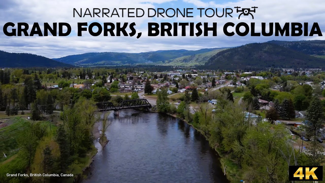 🏔️ 4K Drone Views Over Grand Forks, British Columbia 🇨🇦 | Hidden Gem of Boundary Country!