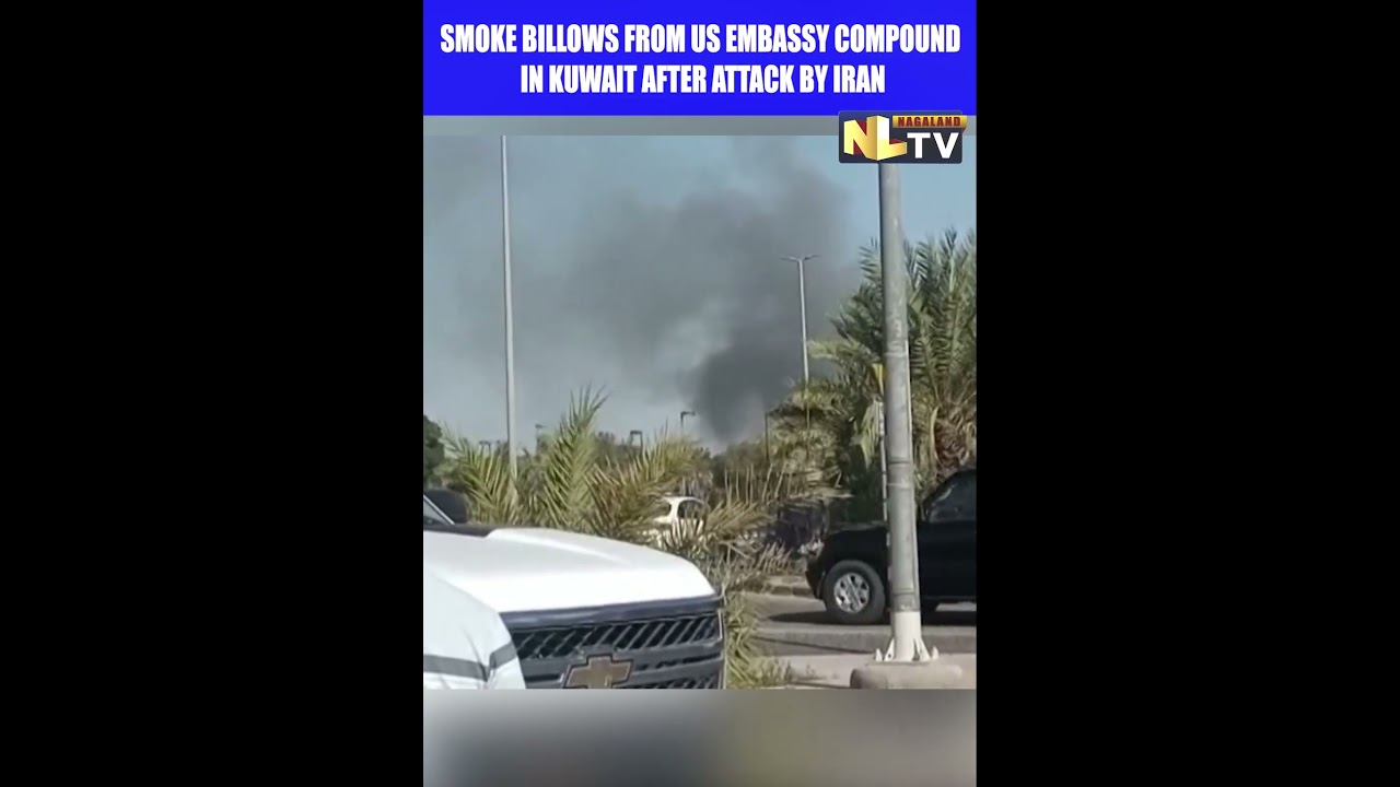 SMOKE BILLOWS FROM US EMBASSY COMPOUND IN KUWAIT AFTER ATTACK BY IRAN