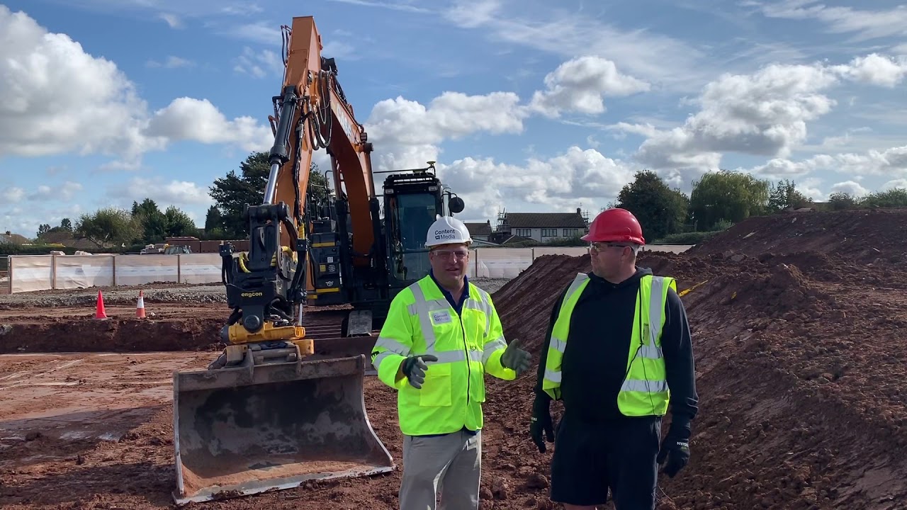 Owner operator Richard with his new Case excavator, Engcon Tiltrotator and Leica 3D machine control