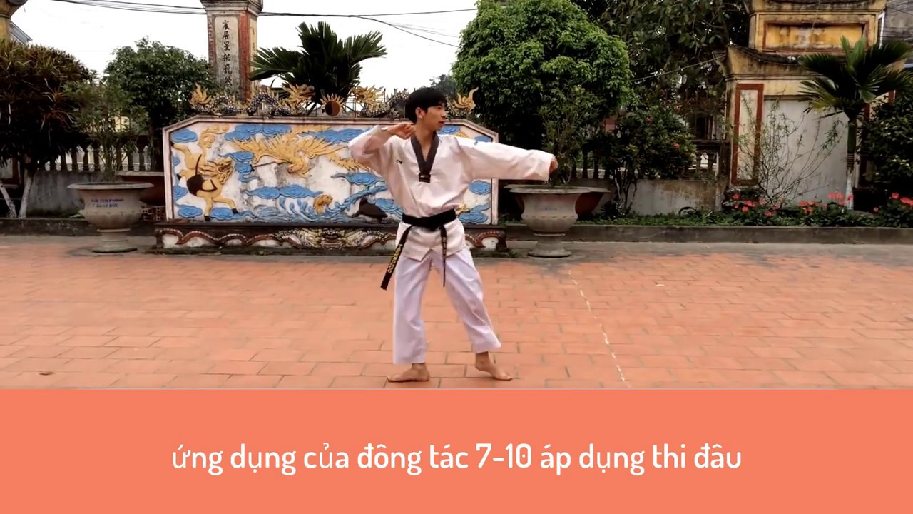 ứng dụng bài quyền số 1 taekwondo vào thực tế - hướng dẫn tự tập võ taekwondo bài 6
