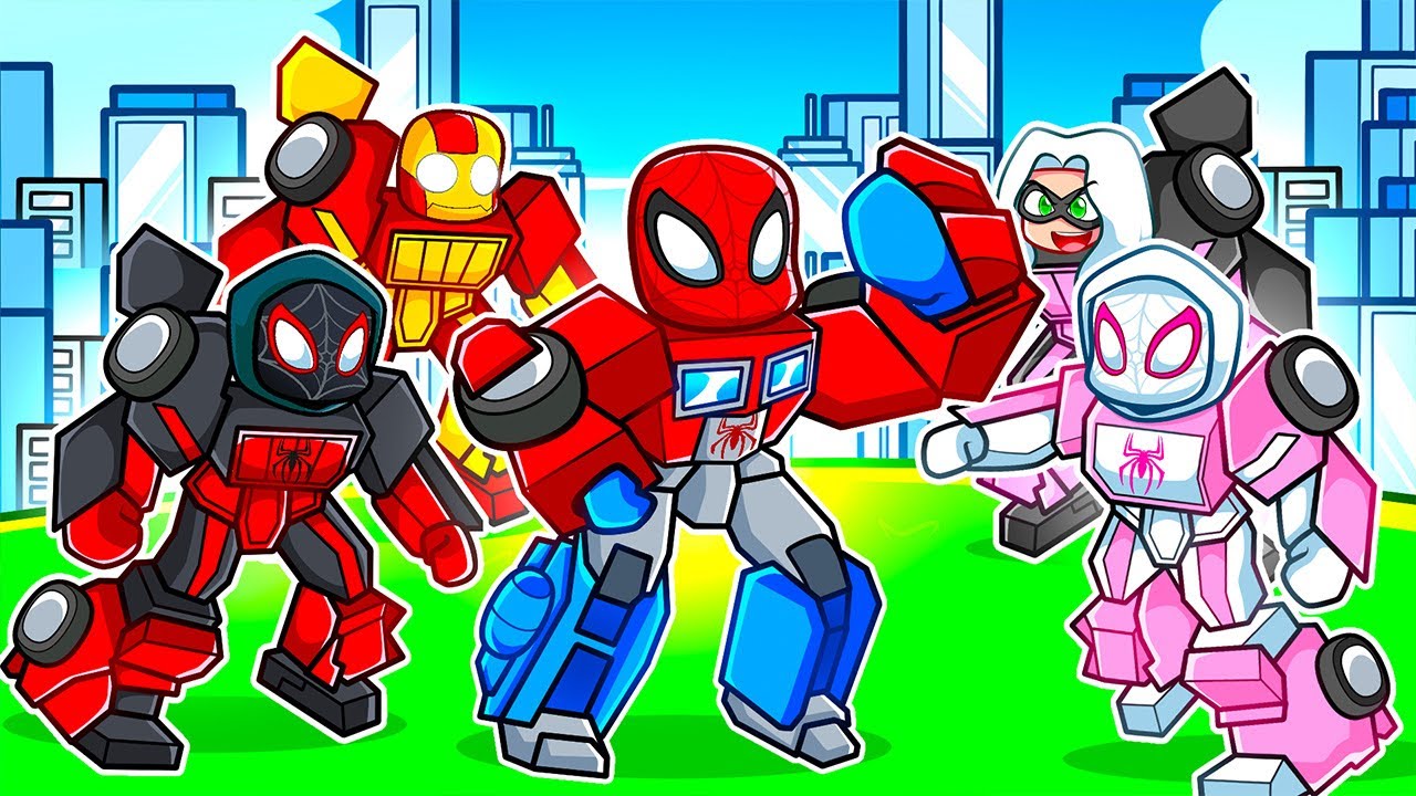 Becoming SPIDEY TRANSFORMERS With MY FRIENDS....