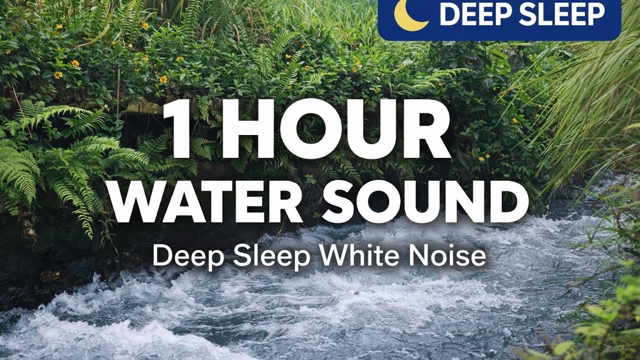 Night River Ambience 🌌 Water Sounds for Deep Sleep (1 Hour)