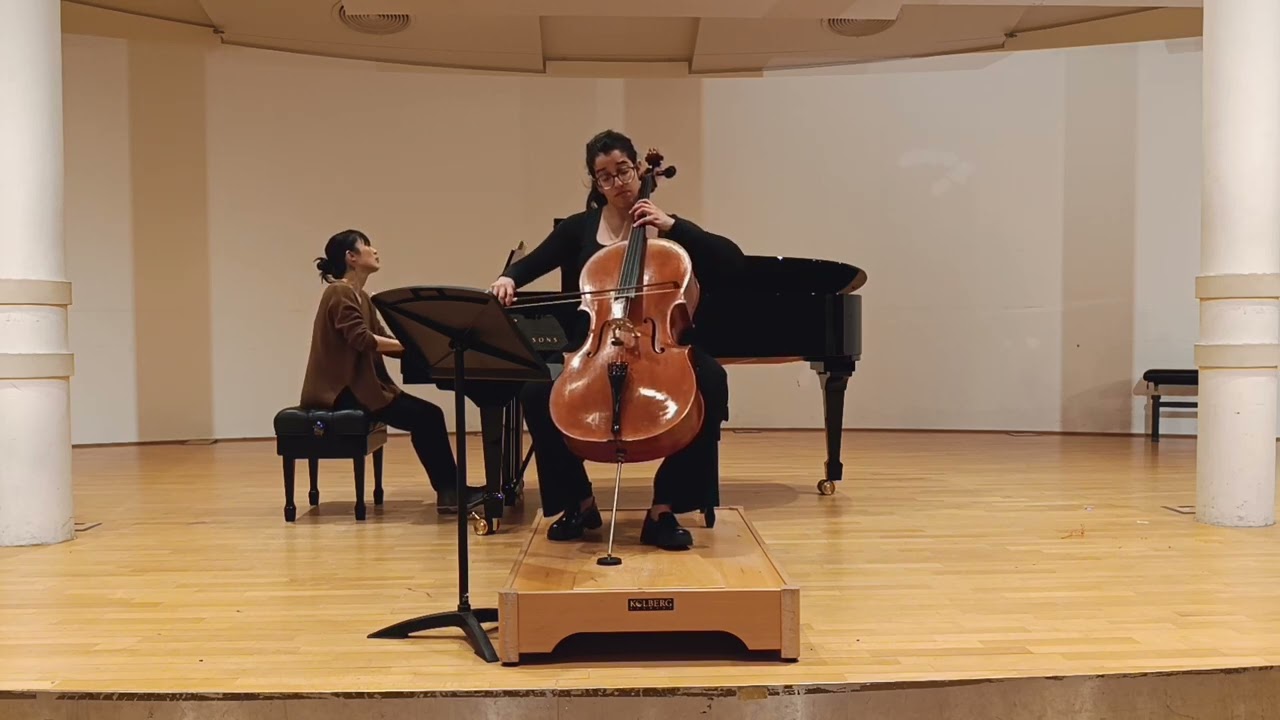 Brahms, Cello Sonata E moll (1. Satz) | Isadora Vilela und Risa Adachi