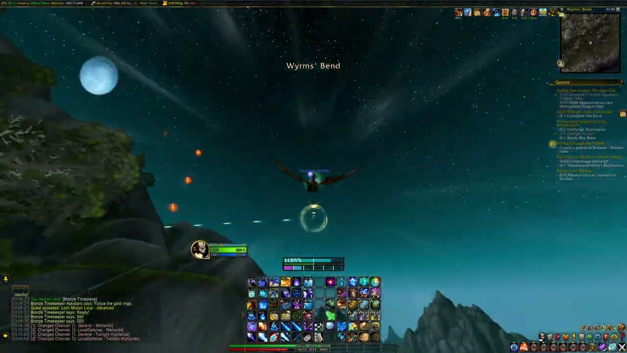 WoW - Dragon Riding Races - Loch Modan Loop (Advanced) 52.209