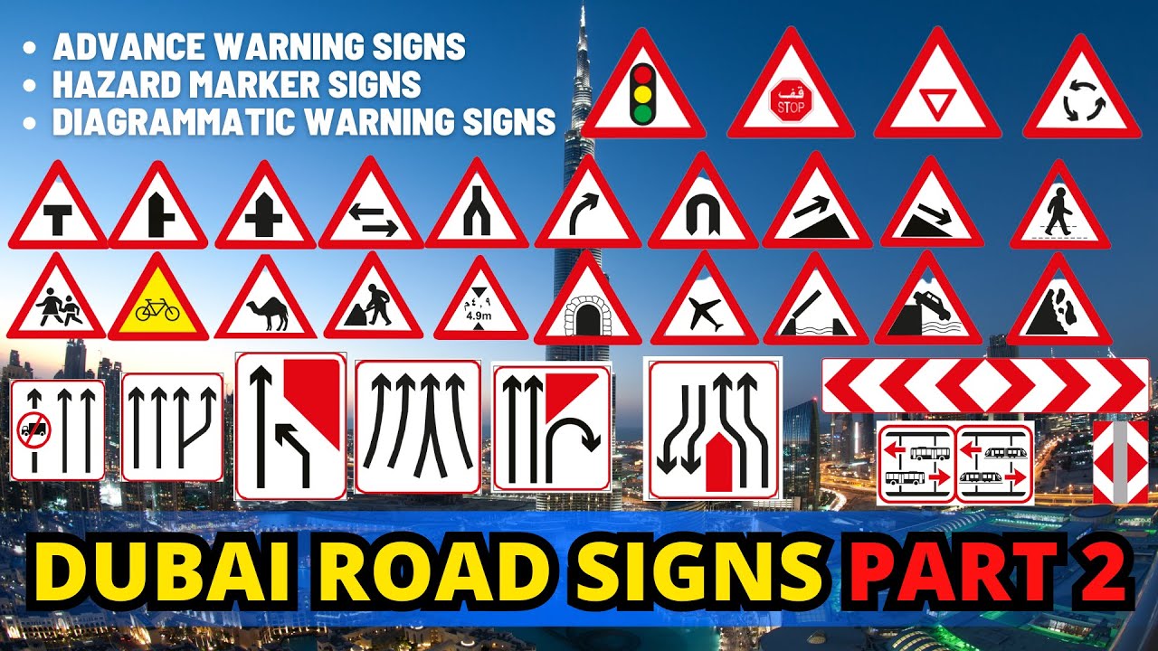 Dubai road signs and meanings | Part - 2 | ALONE IN UAE #roadsigns #dubairoadsigns #uaeroadsigns