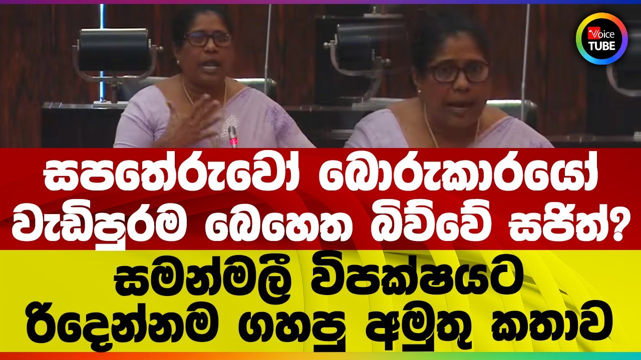 සපතේරුවෝ බොරුකාරයෝ | වැඩිපුරම බෙහෙත බිව්වේ සජිත්? | සමන්මලී විපක්ෂයට රිදෙන්නම ගහපු අමුතු කතාව