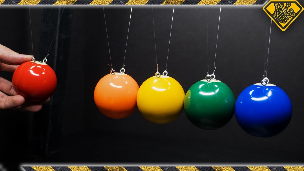 Newton's Cradle with Pool Balls