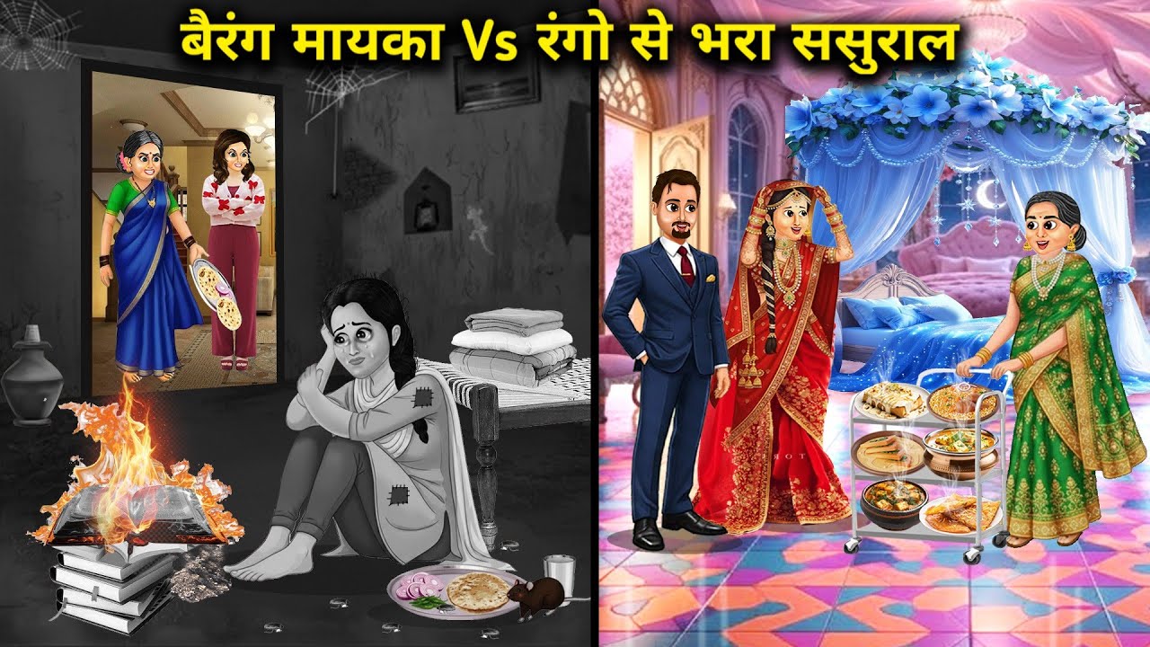 बेरंग मायका Vs रंगों से भरा ससुराल||A colourless parental home vs a colourful in-laws home