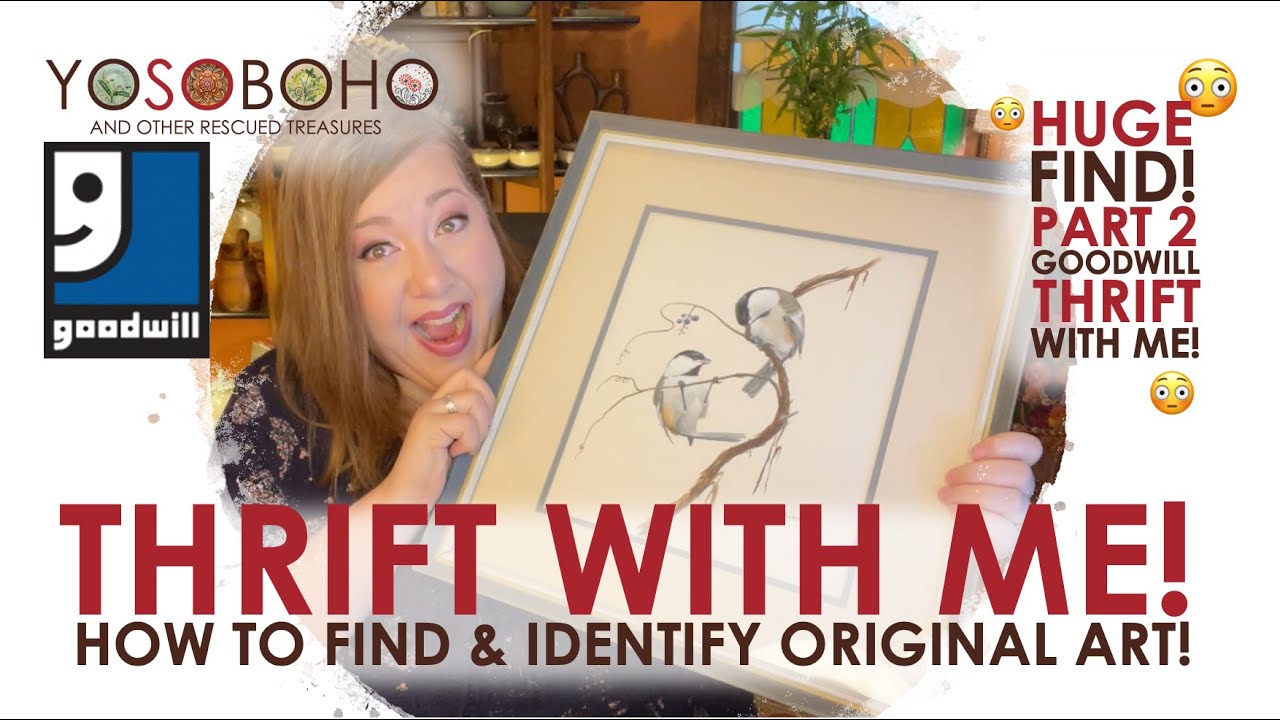 THRIFT ORIGINAL ART! 🕵🏻‍♀️🖼 THRIFT WITH ME AT GOODWILL TO SEE HOW! 😍