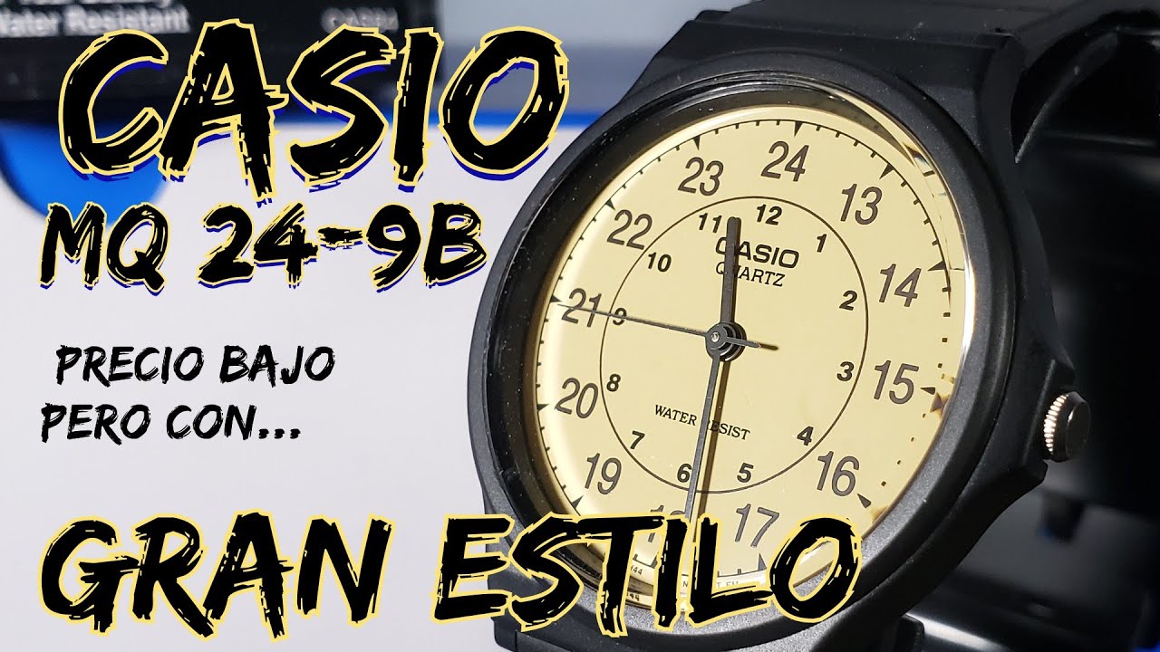 Revisión de reloj casio mq24-9b de menos de 15 dólares