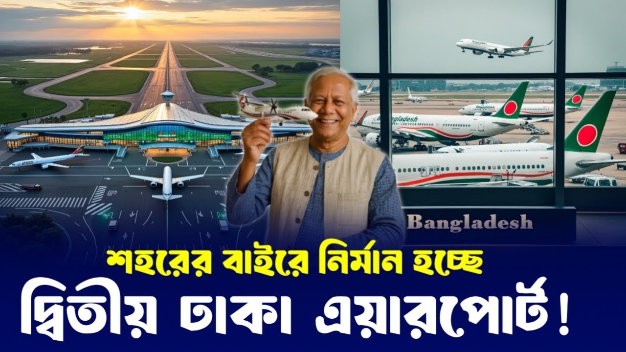 বাংলাদেশ পাচ্ছে দ্বিতীয় ঢাকা এয়ারপোর্ট! কোথায় হচ্ছে এই মেগা প্রকল্প? Dhaka new airport