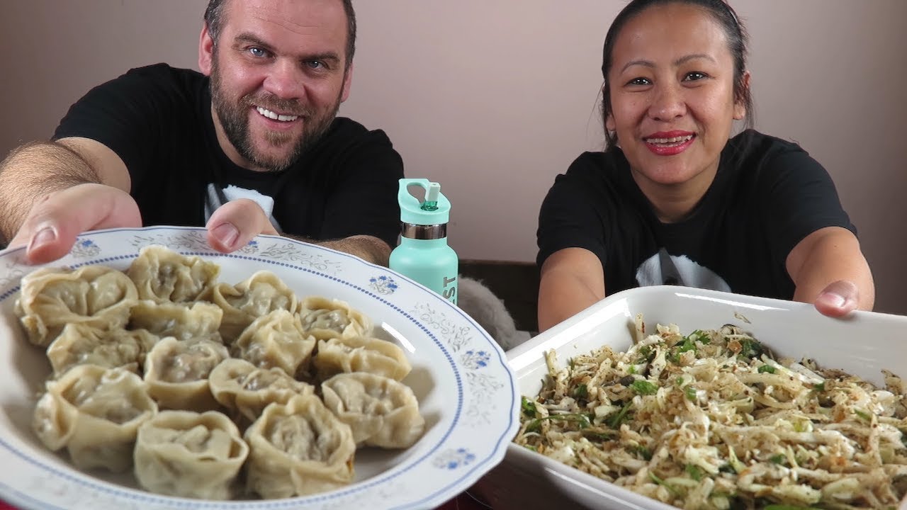 MUKBANG MOMO+SINGJU+YEN KANGSOI(CABBAGE SALAD/SIMPLE BOILED CHICKEN)