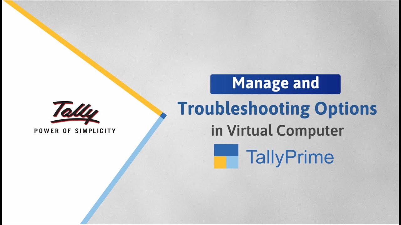 How to Manage Virtual Computer & Troubleshooting Options - TallyPrime Cloud Access| TallyHelp