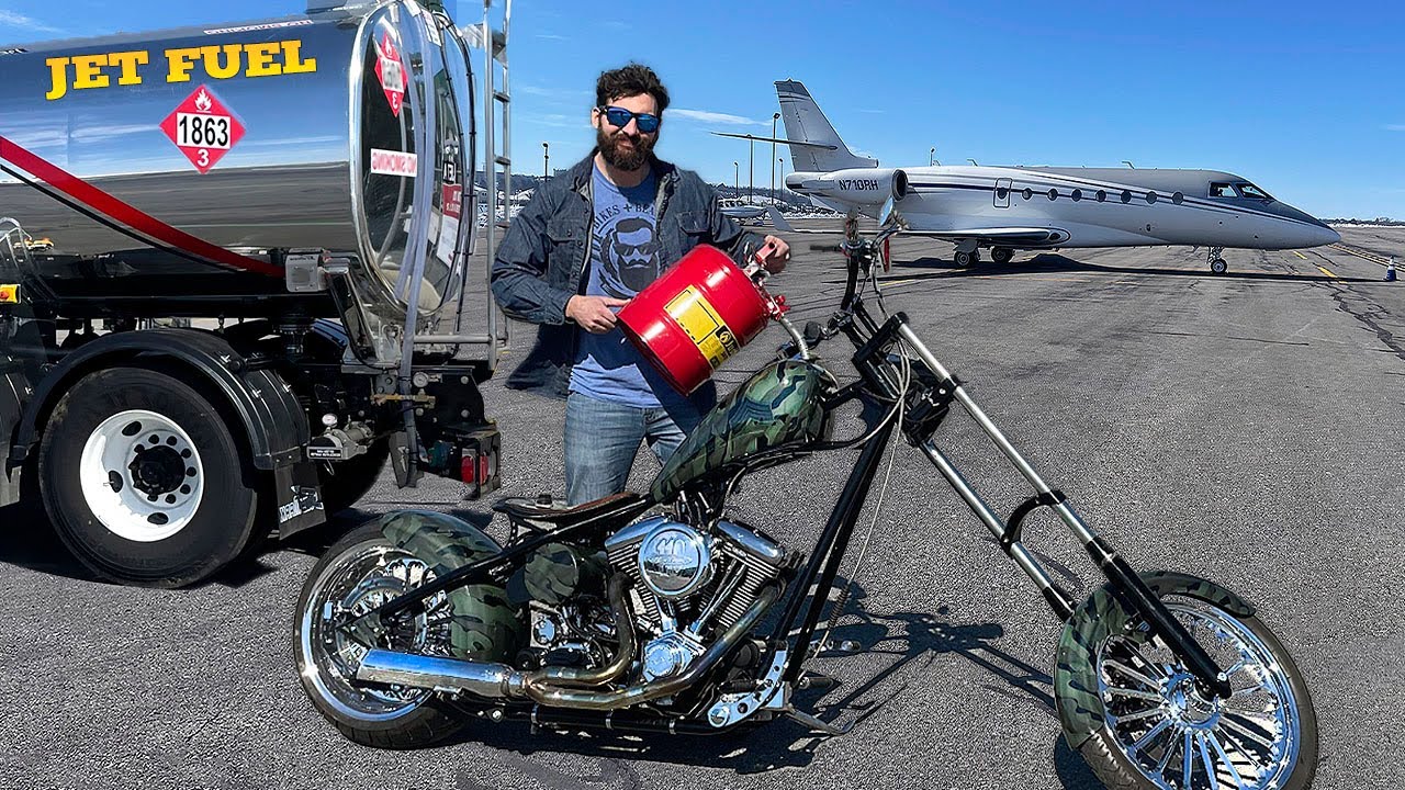 I PUT Jet Fuel in my Orange County Chopper Motorcycle