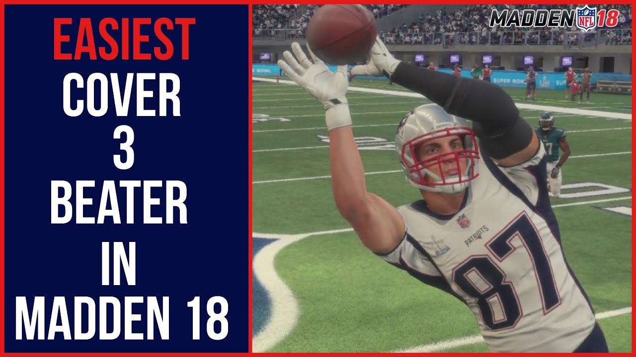 EASIEST Cover 3 Beater in Madden 18 | FREE 20 yards with this setup!
