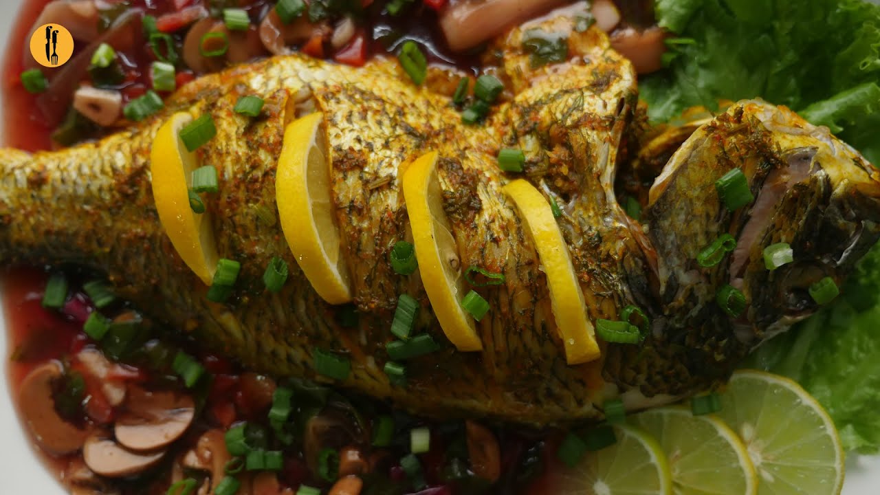 Steam Fish With Vegetable Sauce Recipe By Food Fusion