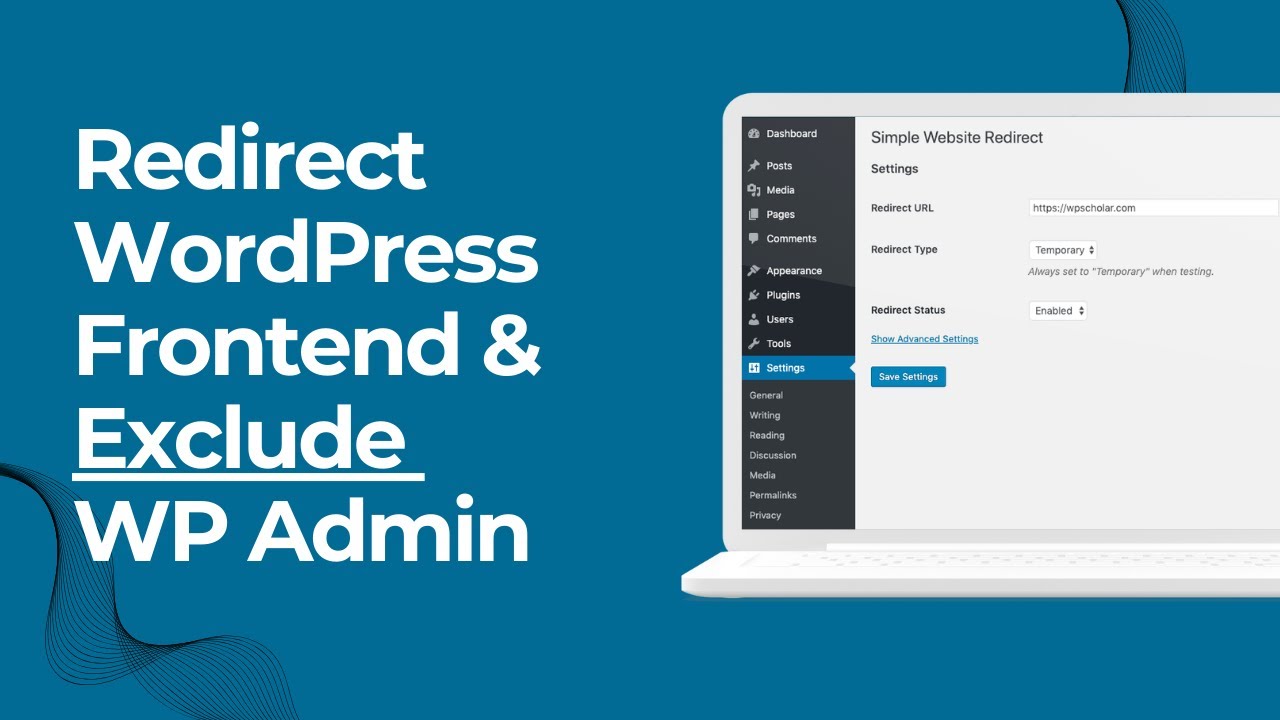 Redirect WordPress Frontend, Exclude WP admin from redirect