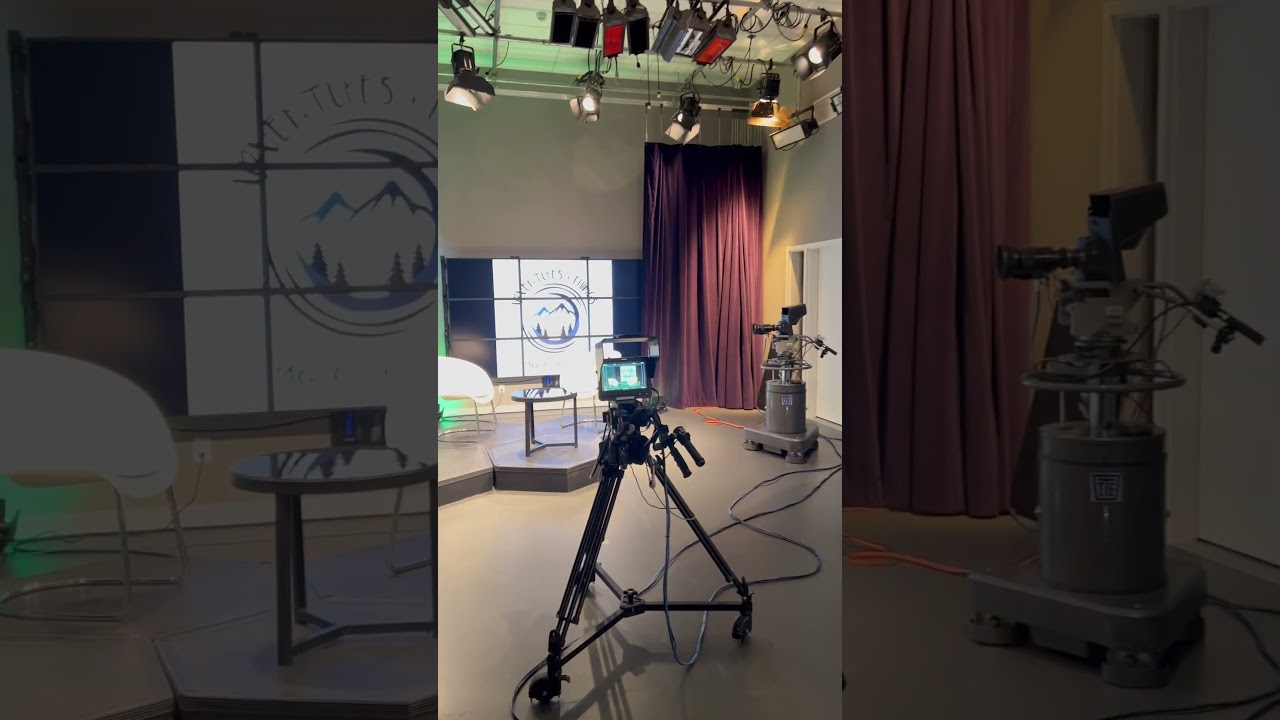 Setting up the studio for upcoming AT. #studio #television #televisionproduction