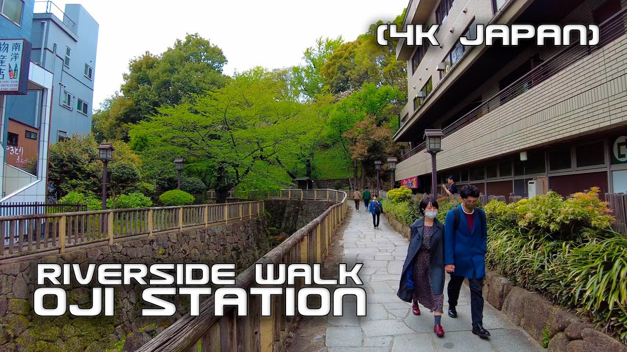 Riverside walk near Oji station / 4K Japan