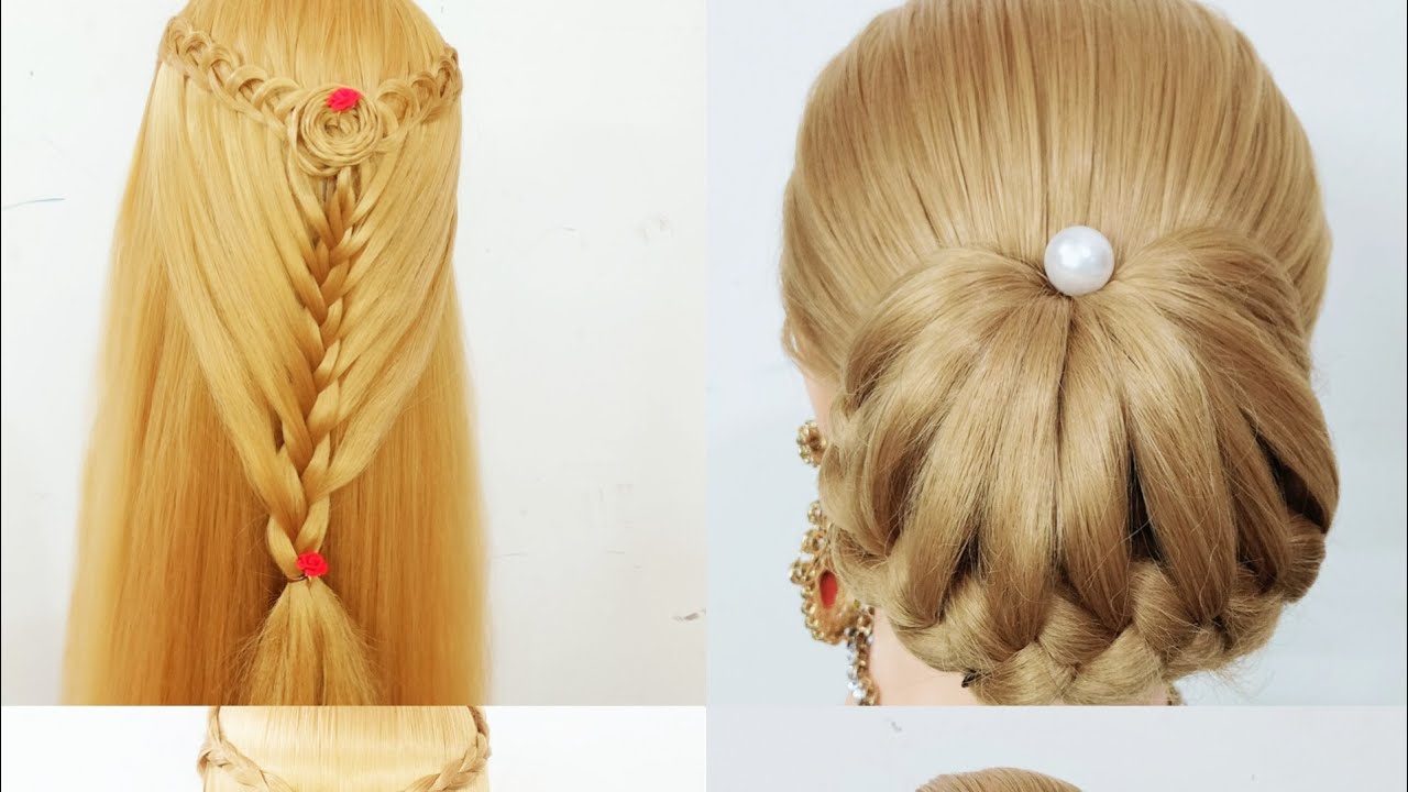 Top 5 Simple Hairstyle For wedding party| unique hairstyle for women| Stylish Braids for girls.