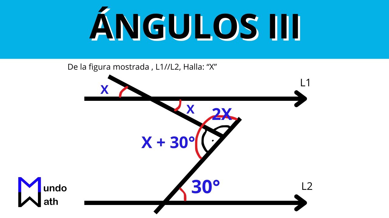 Ángulos III - Rectas paralelas con Rectas secantes - Geometría