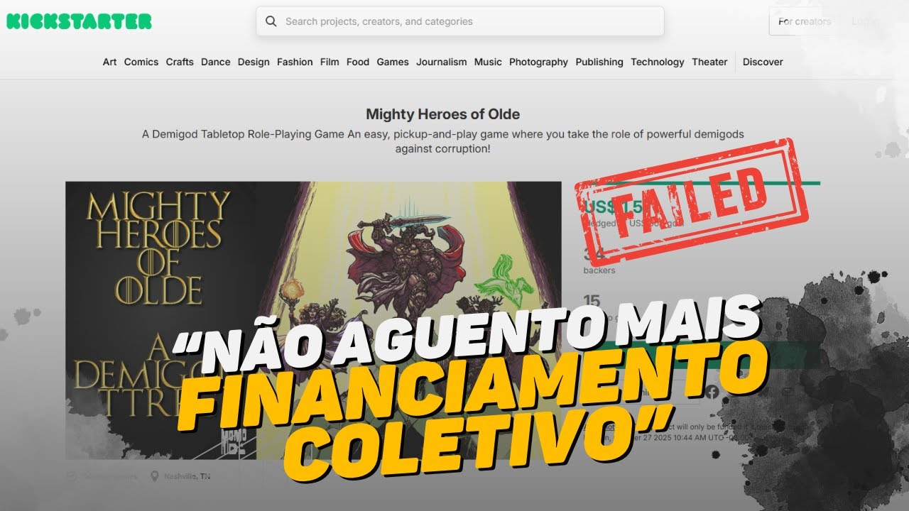 Quais são os EFEITOS NEGATIVOS dos Financiamentos Coletivos no Mercado Nacional de RPG?