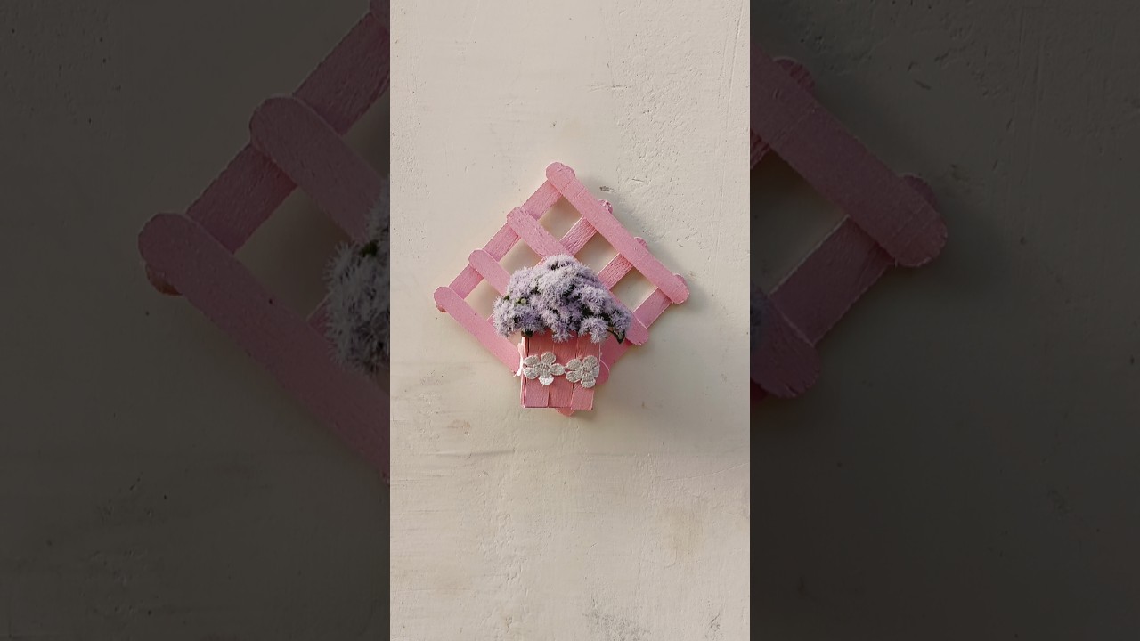 Beautiful Wall Hanging Craft 😍 | Easy DIY Wall Decor with Ice Cream Sticks #shorts #viralshorts