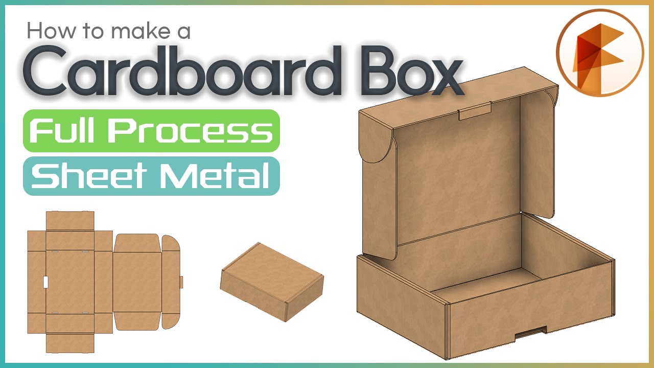 Fusion 360 | How to make a Cardboard Box in computer | Cardboard Box 3D Modeling | 판지 상자 모델링