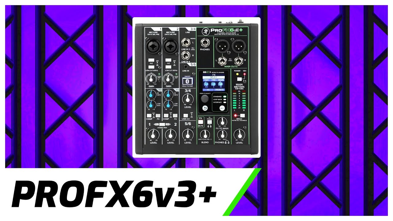 Аудиомикшер Mackie ProFX6v3+ | Руководство по настройке и обзор