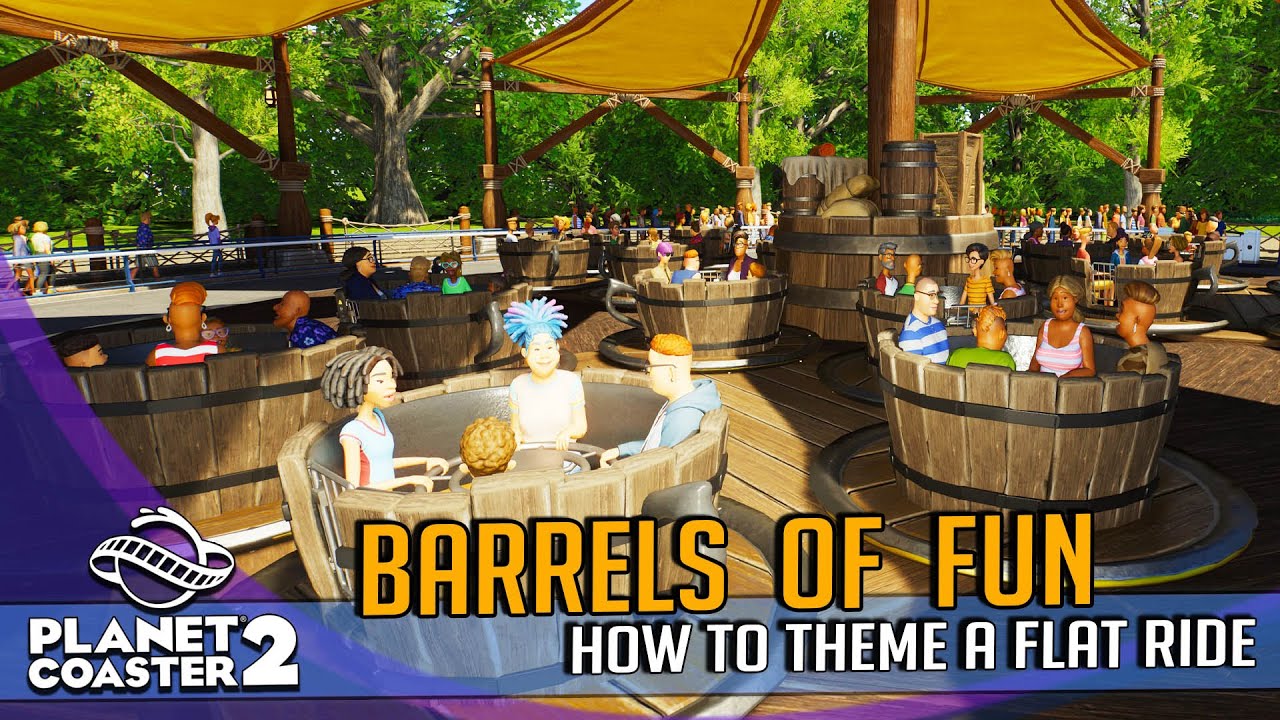 BARRELS OF FUN - Theming A Flat Ride in Planet Coaster 2