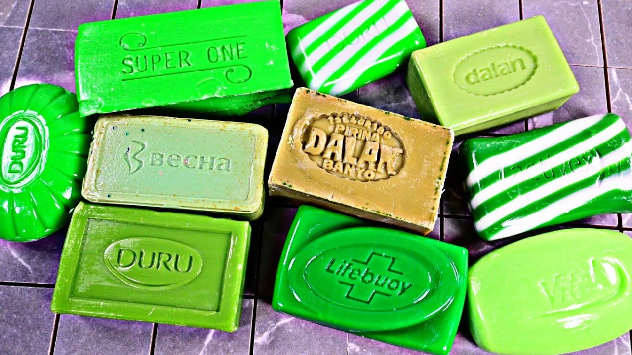 ASMR SOAP. 💚💚Резка сухого мыла. Satisfying video💚💚