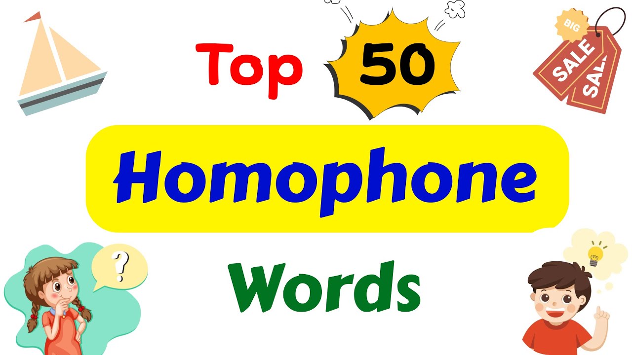 Homophones Words | Homophones in English | Homophones for Kids | Same Sound Words | Homophone