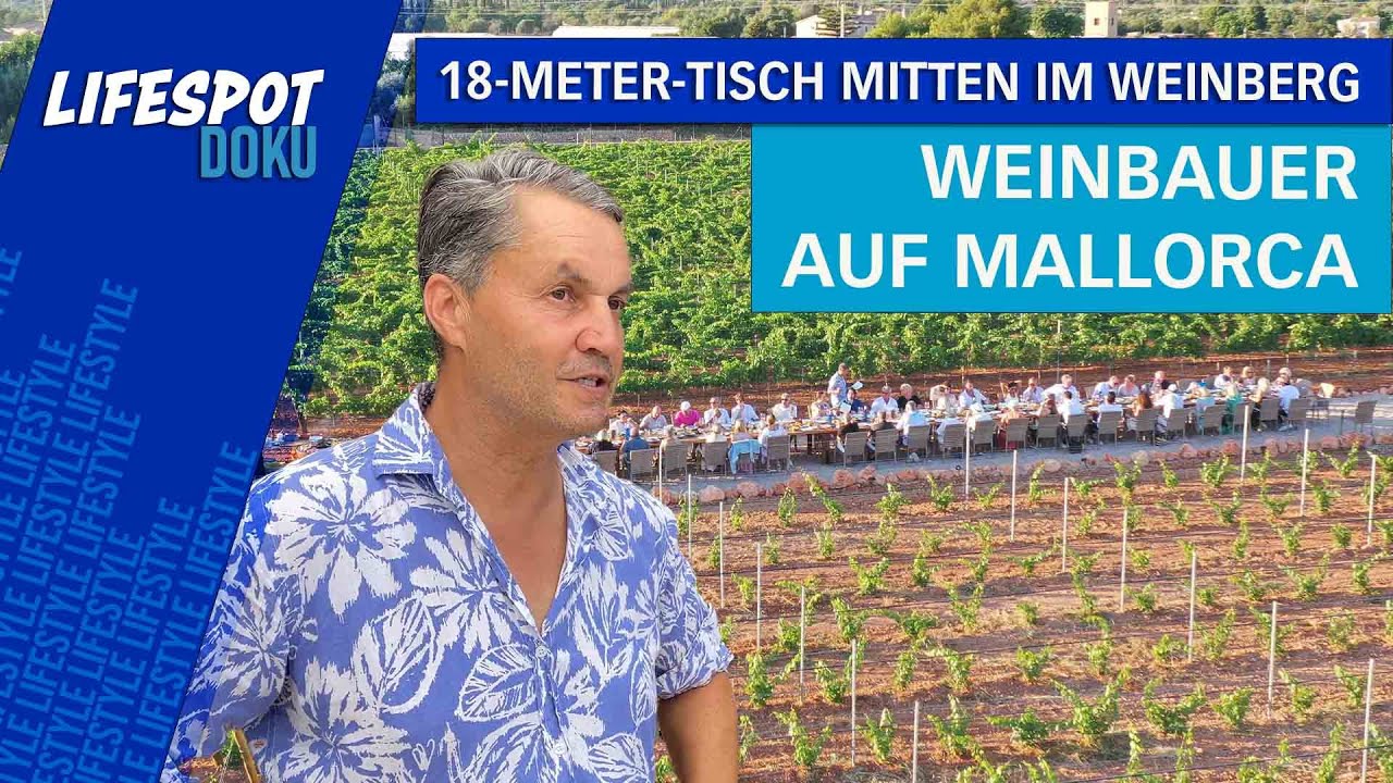 Aussteiger aus Hamburg wird Weinbauer auf Mallorca - MEGA-Event an 18-Meter-Tisch mitten im Weinberg